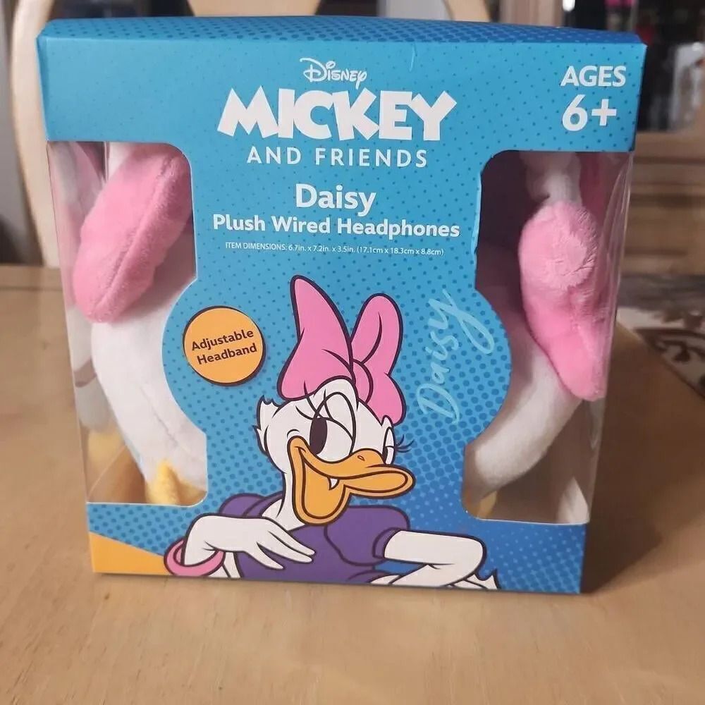 Disney Mickey & friends Daisy Duck plush wired headphones